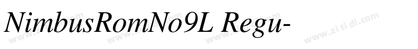 NimbusRomNo9L Regu字体转换